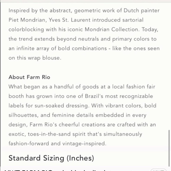 NWT ANTHRO FARM RIO colorblocked Wrap Blouse - Picture 4 of 4